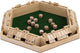 Longfield shut the box - 6 spelers - rubberhout - groen vilt - inclusief 12 houten dobbelstenen - kroegenspel - engelhart