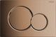Geberit sigma01 bedieningsplaat - 2-toets spoeling - ronde knoppen - edelmessing