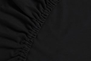 Ambiante jersey - hoeslaken - 90x200 210 - zwart