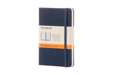 Moleskine classic notitieboek - pocket - hardcover - gelinieerd - saffier blauw