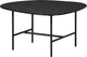 Woood vajen salontafel - marmeren look - zwart - 38x70x70