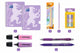 Oxford back to school - schoolset - collegeblok a4+, pennen, markeerstiften indextabs - scholieren en studenten - pastel paars