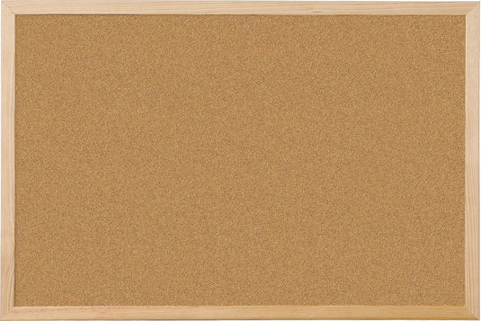 Q-connect kurkbord | met houten frame | 90 x 60 cm