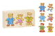 Goki houten aankleedpuzzel beren in houten box, 36st.