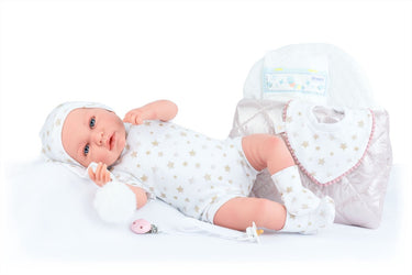 Marina pau marina - pau pop newborn ane trousseau 45cm - speelgoedpop multicolor.
