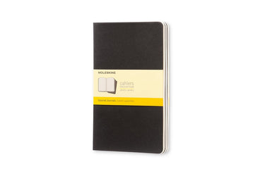 Moleskine cahier journals - large - geruit - zwart - set van 3