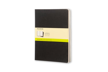 Moleskine cahier journals - extra large - blanco - zwart - set van 3