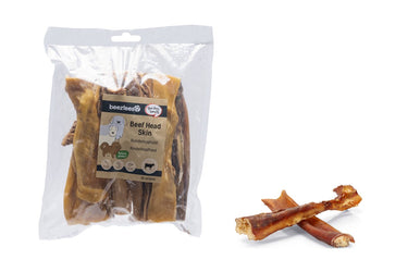 Beeztees runderkophuid - 20 cm - 10st - hondensnack - kauwsnacks - voordeelverpakking