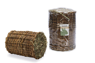 Beeztees wilgentunnel met hooi - knaagdierensnack - l - 30x25 cm
