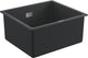 Grohe k700u composiet spoelbak - 45,7cm - onderbouw - met overloop - granite black