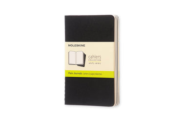 Moleskine cahier journals - pocket - blanco - zwart - set van 3