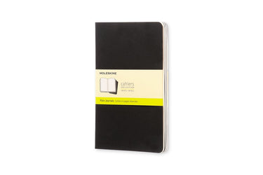 Moleskine cahier journals - large - blanco - zwart - set van 3