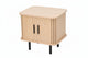 Mano leisure bijzettafel met opbergruimte – nachtkastje – 45x40x48cm - eikenpatroon zwart metaal