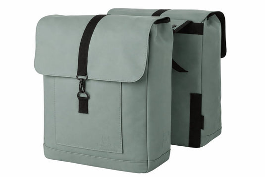 Fastrider jaxx ii dubbele fietstas – mik-compatibel – 28l – waterafstotend – incl. laptopvak – eucalyptus
