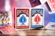 Bicycle rider back 808 gold duo pack - premium speelkaarten - poker - originals collectie