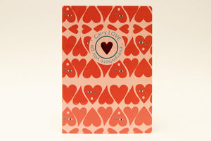 Ancor schrift b'log hearts love a5 ruit 5mm 48 vel 90 grams