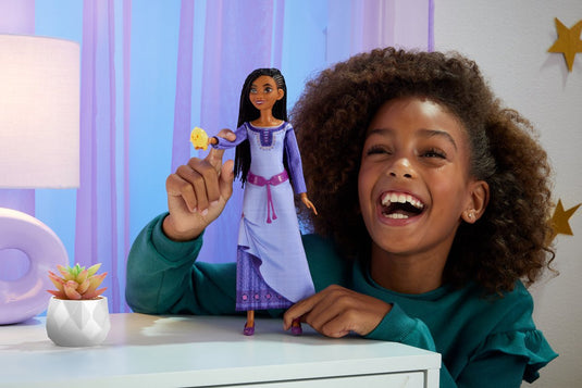 Mattel games disney ik wou dat asha zong in engels paars