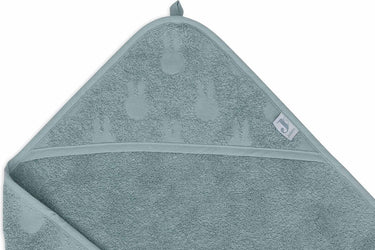 Jollein x nijntje - badcape badstof 75x75cm - baby handdoek met badcape, omslagdoek, badponcho - miffy jacquard sea green