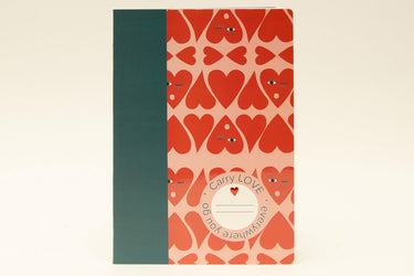 Ancor schrift b'log hearts stripe a5 lijn 48 vel 90 grams