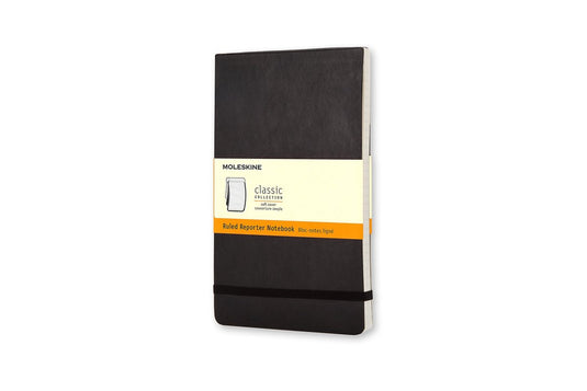 Moleskine reporter notitieboek - pocket - softcover - gelinieerd - zwart