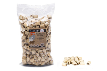 Beeztees mini mergkoekjes - hondenkoekjes - hondensnacks - rund - voordeelverpakking - 1400 gram