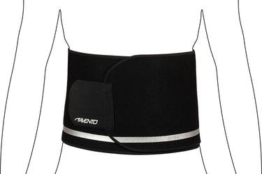 Avento sauna taille band - verstelbaar - zwart zilvergrijs - maat s m
