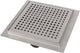 Differnz douchegoot - met flens - vierkant - 20 x 20 cm - rvs