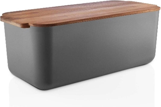 Eva solo broodtrommel met deksel, grijs, kunststof, bamboe, 42 x 19 x 16 cm -