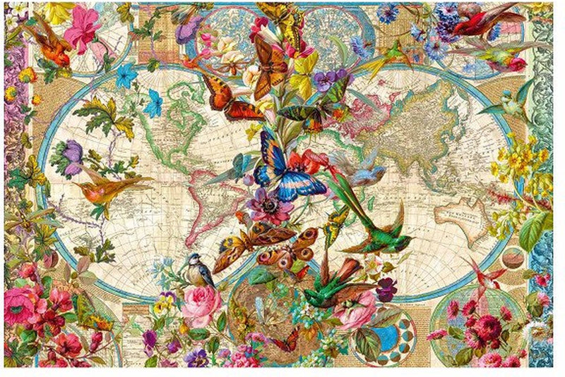 Load image into Gallery viewer, Ravensburger puzzel flora en fauna wereldkaart - legpuzzel - 2000 stukjes
