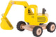 Goki houten voertuig - graafmachine - 20x17x25cm - rubberen banden - 3 jaar