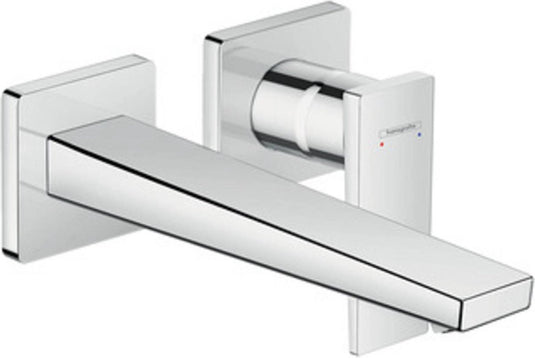 Hansgrohe metropol ééngreeps wastafelmengkraan afbouwdeel met voorsprong 225 mm en afvoerplug chroom