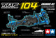Tamiya modelbouwpakket militaire voertuigen - 42389 rc auto - trf104 chassis kit - 2wd met aluminium tuningonderdelen rc plastic - 1:10 - modelbouw