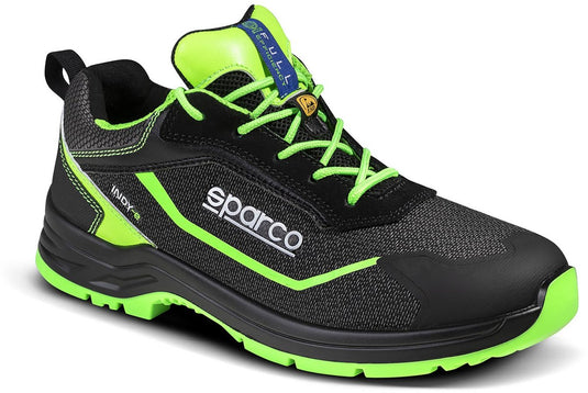 Sparco werkschoenen s3s - indy-e forester - zwart groen — black — 41