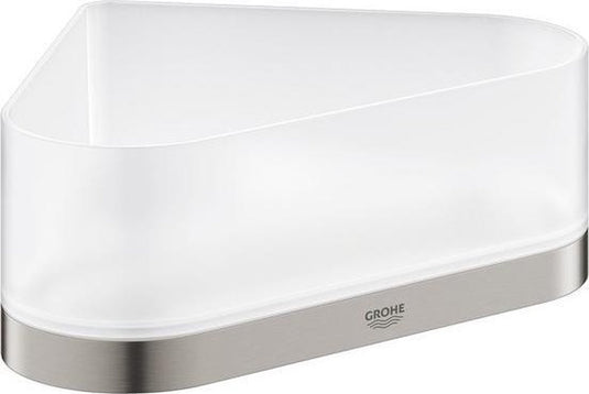 Grohe selection hoek douchetray met houder - supersteel (rvs look) - 41038dc0