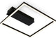 B.k.licht briloner - plafonniere led frame - plafondlamp met warm wit licht - 3000k - 12w - 1400 lm - 32x30x5 cm - zwart