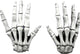 Ghoulish productions korte skelet handschoenen voor volwassenen halloween - verkleedattribuut - one size