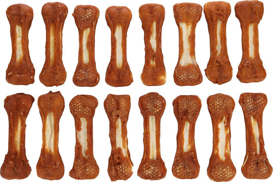 Flamingo hondensnack – r'hide been met kip – 15 cm – glutenvrij – zonder toegevoegde suikers – 16 stuks – 1,6 kg