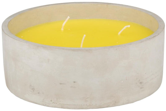 Arti casa citronella kaars - 38 uur brandtijd - cement pot - 20 x 7,5 cm - tuinkaars - tuin decoratie