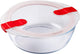 Pyrex cook , heat voedselcontainer rond met deksel 26 x 23cm
