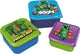 Stor minecraft 3-in-1 snackdoosjes - 3 formaten - vierkant - sluit goed af - lunchboxen voor kinderen - los deksel - geschikt voor koekjes, fruit en snacks - blauw paars groen