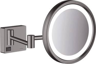 Hansgrohe addstoris make-up spiegel led 1x vergr. brushed black chroom