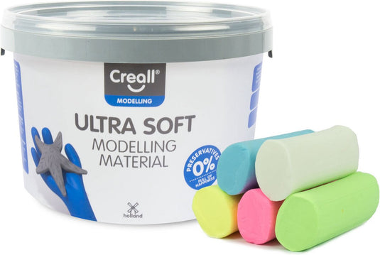 Creall boetseerpasta | pot van 1 | 10 kg met geassorteerde kleuren