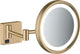 Hansgrohe addstoris scheerspiegel led licht brushed bronze