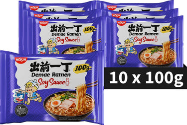 Nissin demae ramen - soy sauce noodles bowl - instant noedels - 10 stuks