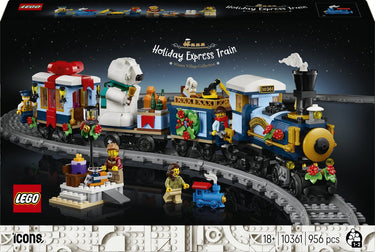 Lego icons feestelijke kersttrein kerstdecoratie - 10361