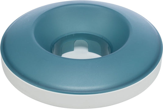 Trixie slowfeeding rocking bowl kunststof tpr grijs blauw