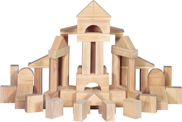 Melissa doug - standaard massief houten bouwblokken met houten opbergdoos (60-delig) - klassieke houten blokken voor kleuters vanaf 2 jaarspeelgoed om vormen te sorteren en te stapelen voor peuters en kinderen vanaf 2 jaar