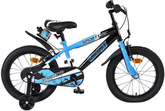 Volare sportivo kinderfiets - jongens - 16 inch - blauw zwart - twee handremmen