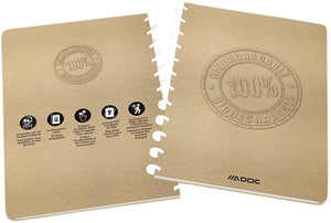 Adoc schrift bio a4 lijn 144pag 90gr kraft