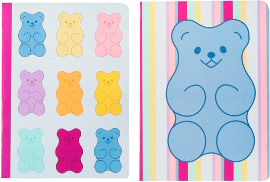 Kangaro schriften - b'log sweet candy - formaat a5 - met lijn - 2 stuks - met aarbeiengeur